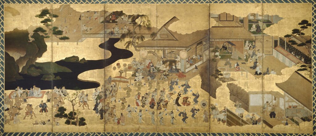 Genre Scenes (Fūzoku byōbu), Japanese Art Free Download from The Art Institute of Chicago