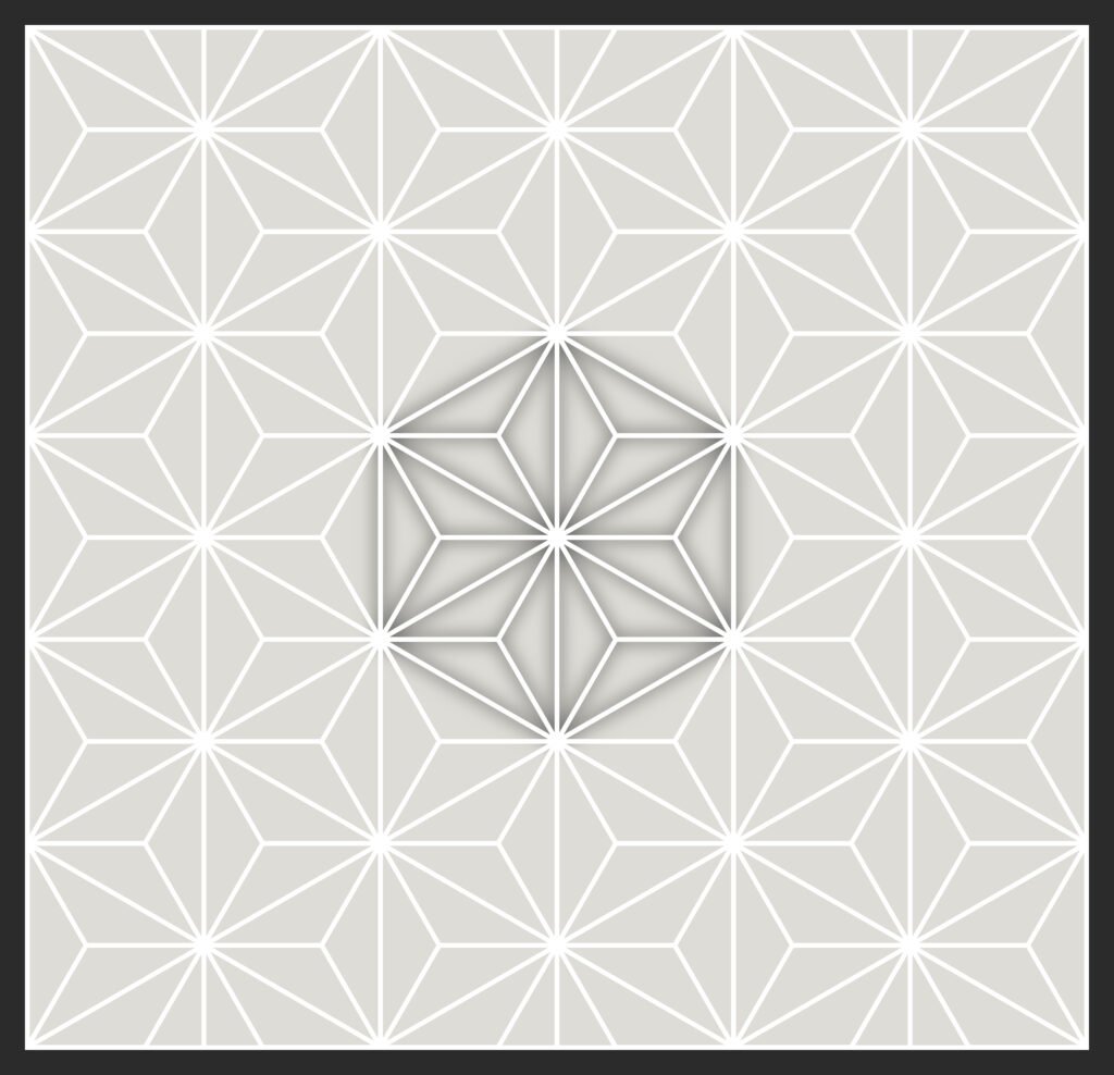 Asanoha kumiko patterns
