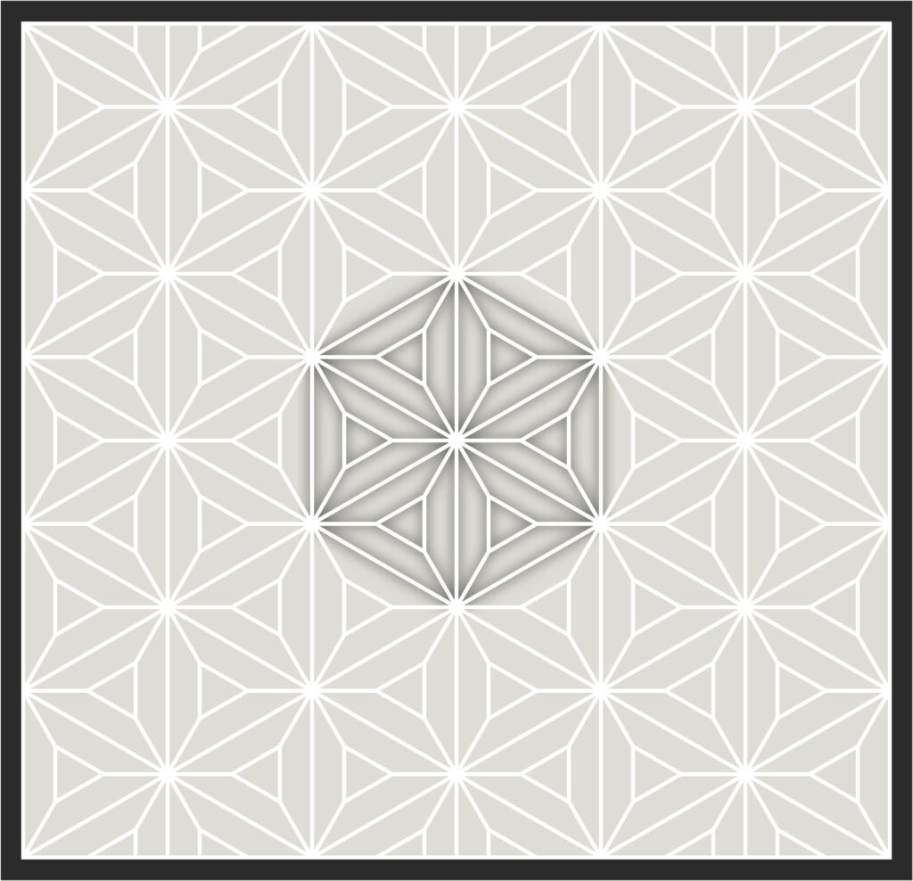 Kikyō Asanoha Kumiko Patterns