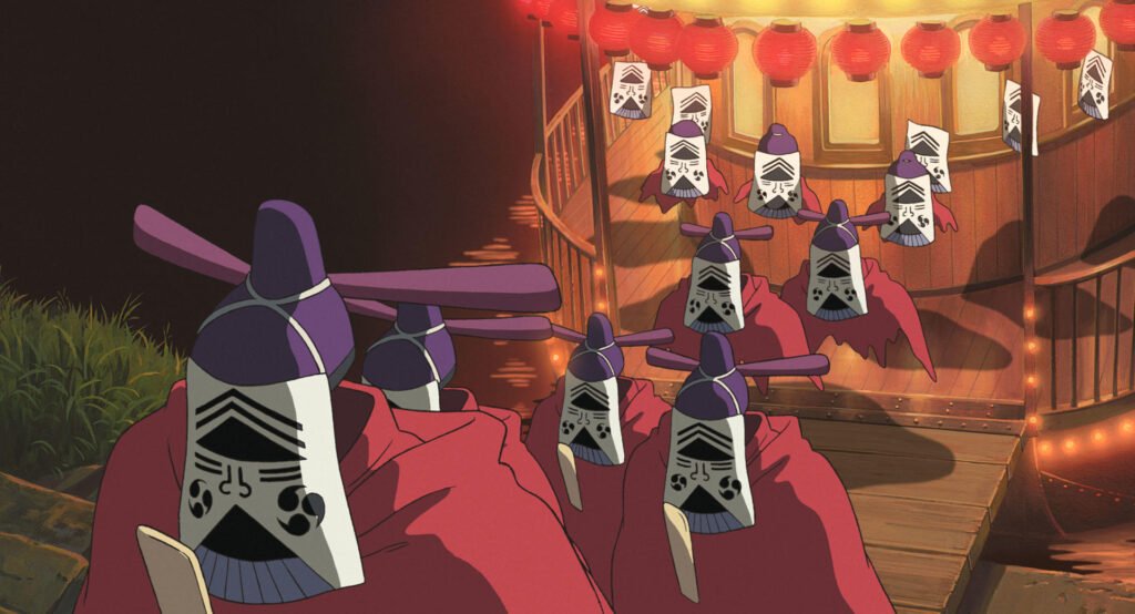 Gods wearing Japanese Zomen Masks from Gibri Animation "Sen to Chihiro"