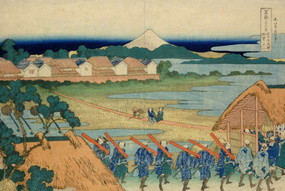 Ukiyo-e, Senju kagai yori chobo no Fuji 従千住花街眺望ノ不二