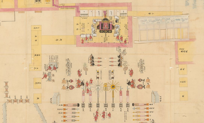 1735 Enthronement Protocol Panorama of Japanese Emperor