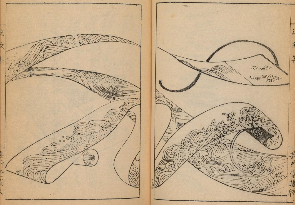 Japanese traditional patterns, wave
