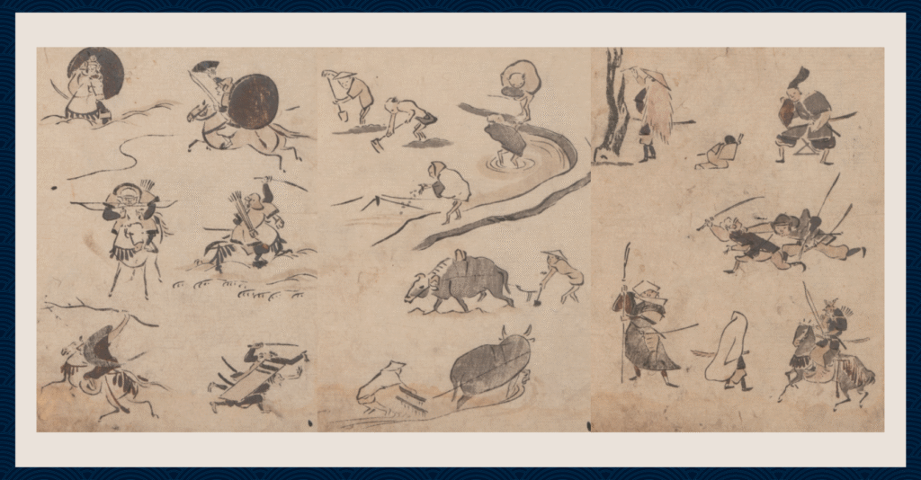 Cute Ukiyo-e Sketches: Kuwagata Keisai's "Jinbutsu Ryakugashiki"