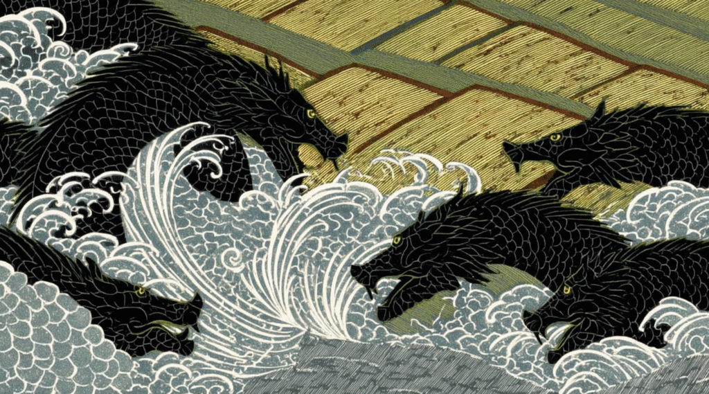 Flood incarcination of yamata no orochi